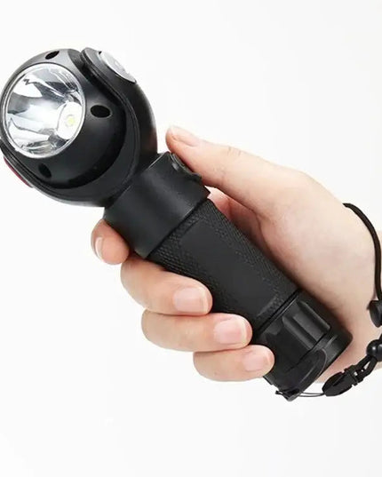 SKYWOLFEYE 360° Roterbar USB-Uppladdningsbar LED Ficklampa med Magnet och COB-arbetsljus