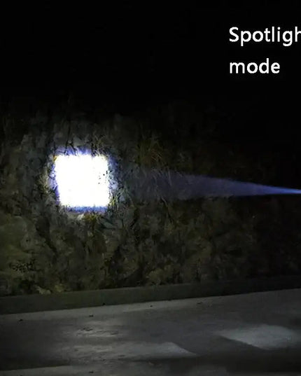 Teleskopisk stark LED-ficklampa med zoom, starkt ljus och magnet – uppladdningsbar