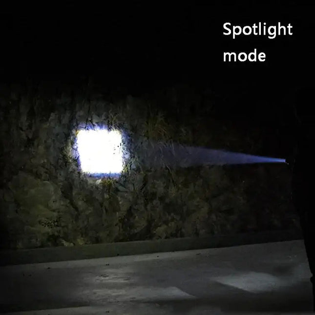 Teleskopisk stark LED-ficklampa med zoom, starkt ljus och magnet – uppladdningsbar