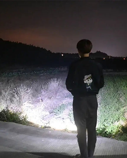 Teleskopisk stark LED-ficklampa med zoom, starkt ljus och magnet – uppladdningsbar