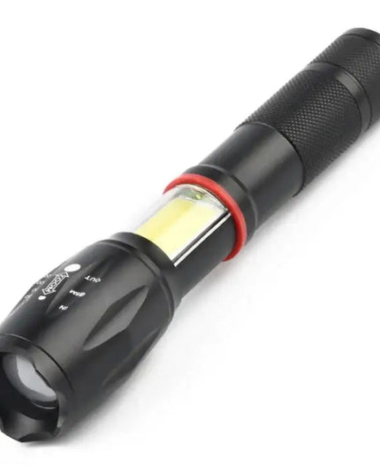 Teleskopisk stark LED-ficklampa med zoom, starkt ljus och magnet – uppladdningsbar