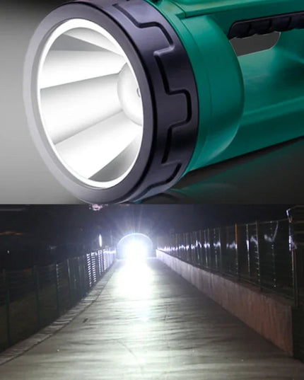 Kraftfull LED Ficklampa med Handtag – 1500mAh, 2W, Lång Räckvidd & Uppladdningsbar