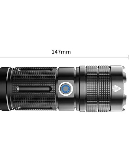 X3 LED Ficklampa med Zoom, RGB-ljus och Powerbank-funktion – 1100lm