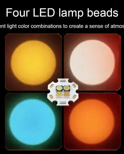 X3 LED Ficklampa med Zoom, RGB-ljus och Powerbank-funktion – 1100lm