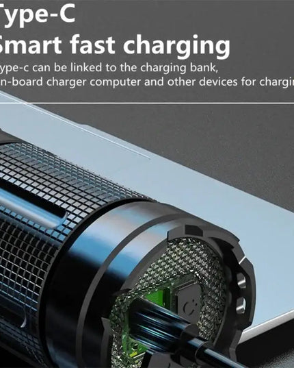 X3 LED Ficklampa med Zoom, RGB-ljus och Powerbank-funktion – 1100lm