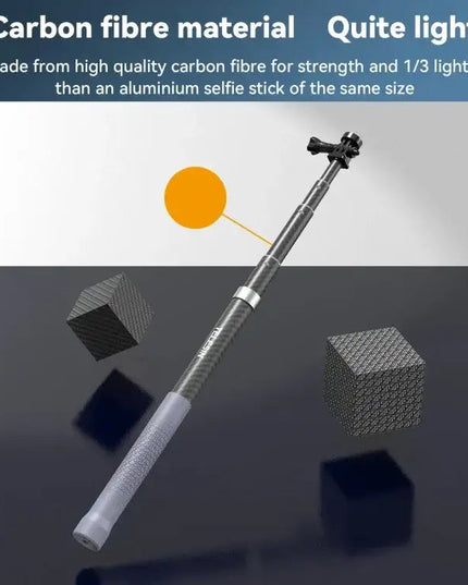 TELESIN 1.2 m Kolfiber Selfie Stick / Monopod med 1/4”-Gänga