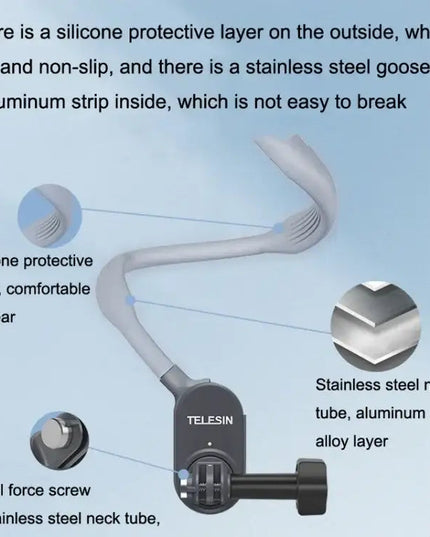 Telesin Magnetiskt Nackfäste för Actionkamera