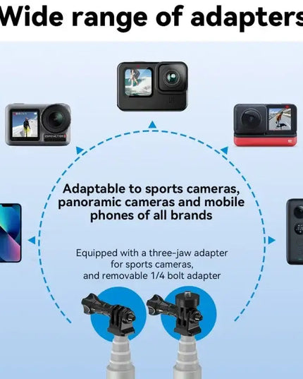 TELESIN 3M Kolfiber Selfie Stick Monopod med 1/4"-Gänga