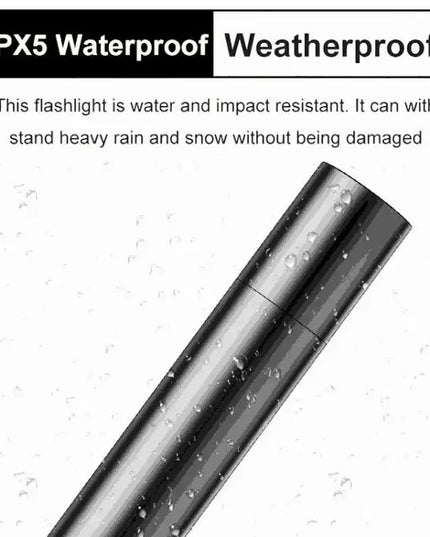 Kraftfull LED-ficklampa med zoom, 1800 mAh batteri och USB-laddning