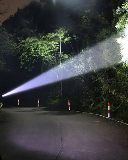 Uppladdningsbar LED-ficklampa 2600mAh – Zoomfunktion, vattentät och kraftfull belysning
