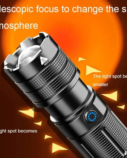 RGB ficklampa med zoom & powerbank – Professionell belysning för foto & outdoor