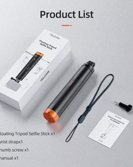 Telesin Flytande Selfiepinne Tripod  220 - 610mm med fäste för GoPro
