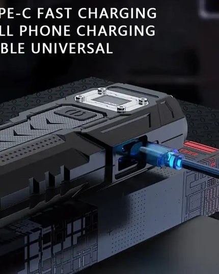 Kraftfull mini nyckellampa med magnet, LCD-display och dubbla ljuslägen