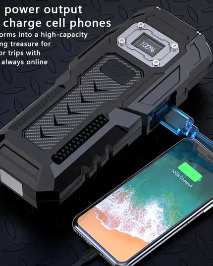 Kraftfull mini nyckellampa med magnet, LCD-display och dubbla ljuslägen