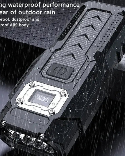 Kraftfull mini nyckellampa med magnet, LCD-display och dubbla ljuslägen