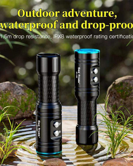 Sea Frogs SF-L03 – Vattentät Dykficklampa för Professionell Användning (1000 lm)