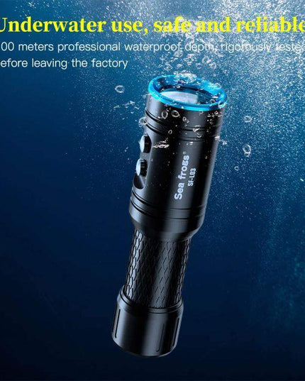 Sea Frogs SF-L03 – Vattentät Dykficklampa för Professionell Användning (1000 lm)