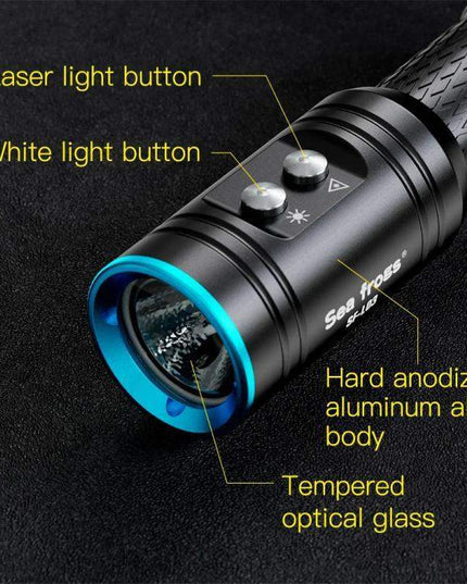 Sea Frogs SF-L03 – Vattentät Dykficklampa för Professionell Användning (1000 lm)