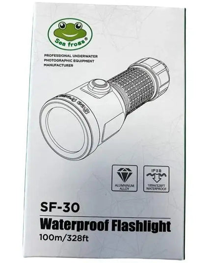 Sea Frogs  SF-30 100m/325FT Underwater Video 3000 lm Dykficklampa