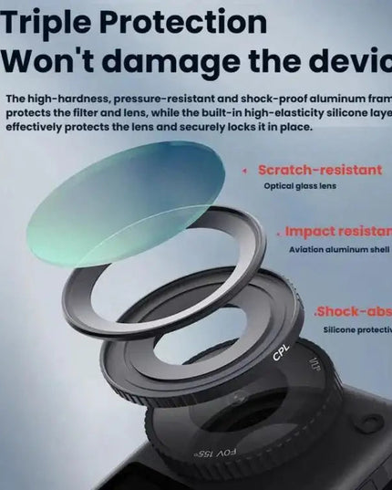 DJI Osmo Action 6 – 4-i-1 Filterkit (CPL / ND8 / ND16 / ND32)