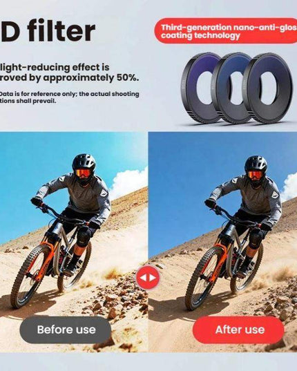 DJI Osmo Action 6 – 4-i-1 Filterkit (CPL / ND8 / ND16 / ND32)