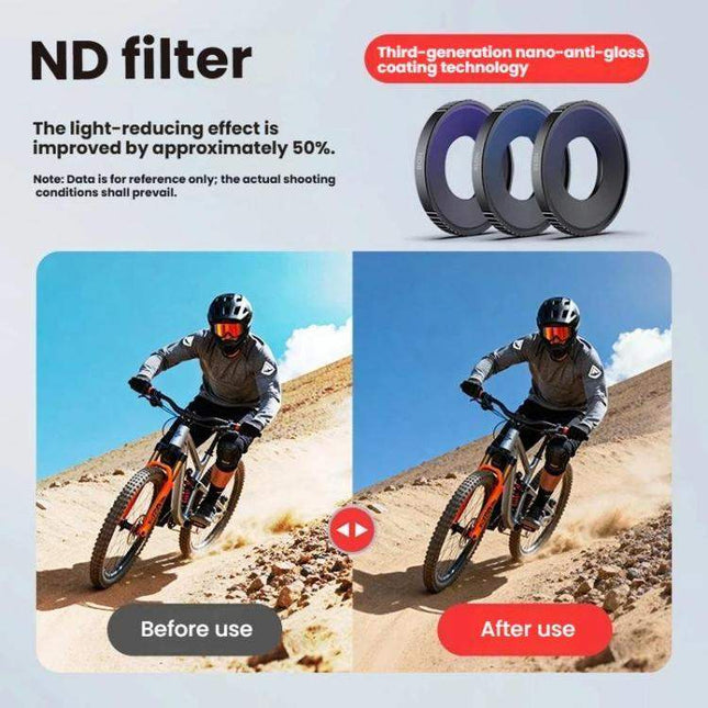 DJI Osmo Action 6 – 4-i-1 Filterkit (CPL / ND8 / ND16 / ND32)