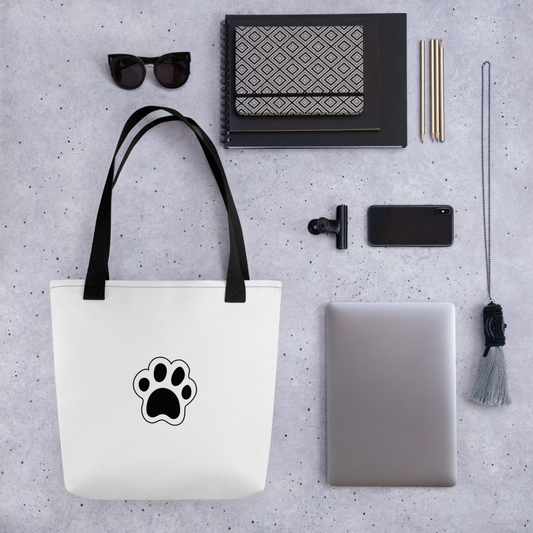 Tote bag med tass tryck