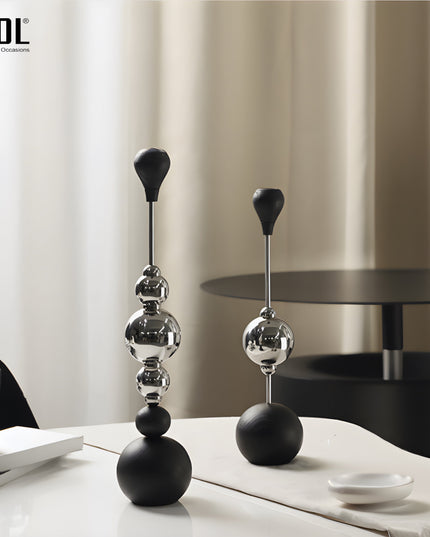 Bubbel Ljusstake Silver