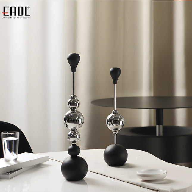 Bubbel Ljusstake Silver