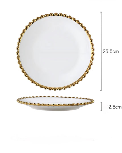 Bubbly Tallriksset - 18 Delar Med Elegant Guldkant