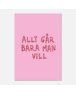 70x100 cm / Rosa/röd