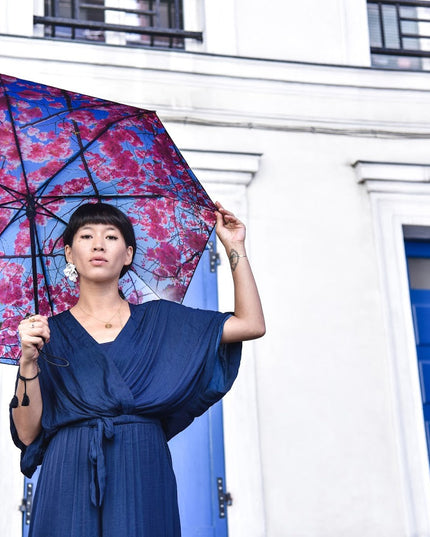 Körsbärsblomsparaply – Elegans, vindtätt och solskyddsfaktor 50+