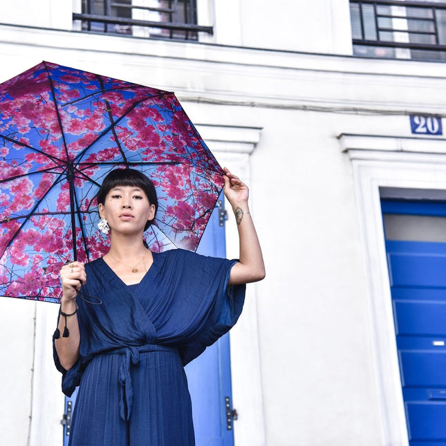 Körsbärsblomsparaply – Elegans, vindtätt och solskyddsfaktor 50+