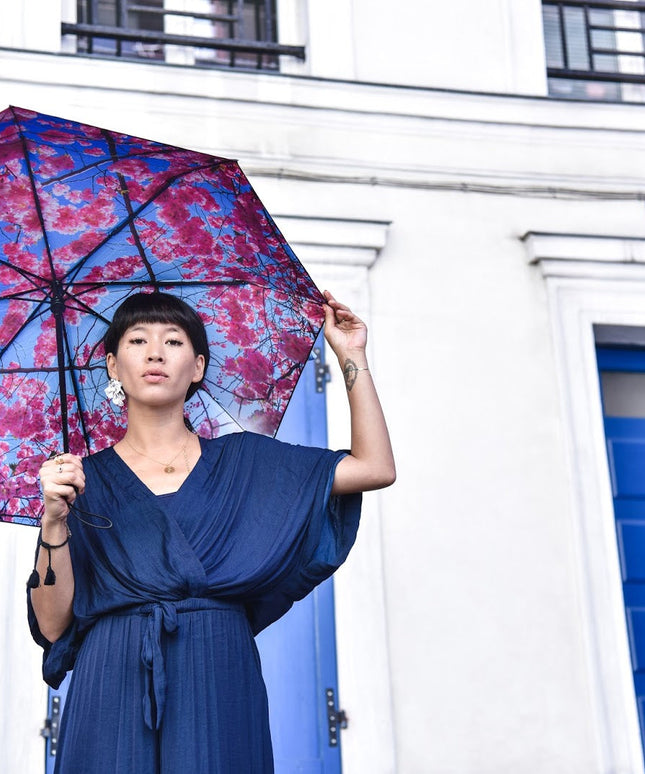 Körsbärsblomsparaply – Elegans, vindtätt och solskyddsfaktor 50+