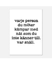 50x70 cm / Vit/svart