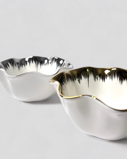 Emmy Skål – Vågig Guldkant 14 / 25 cm