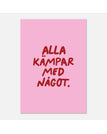 70x100 cm / Rosa/röd