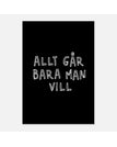 70x100 cm / Svart/vit