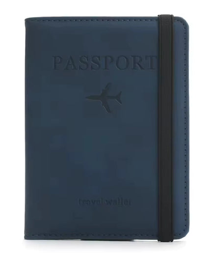 Passfodral i PU-läder, RFID-skydd, flera kortfack