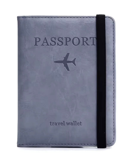 Passfodral i PU-läder, RFID-skydd, flera kortfack
