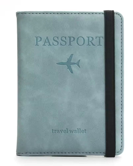 Passfodral i PU-läder, RFID-skydd, flera kortfack