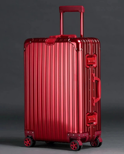 Resväska i aluminium, TSA-lås och 360° hjul