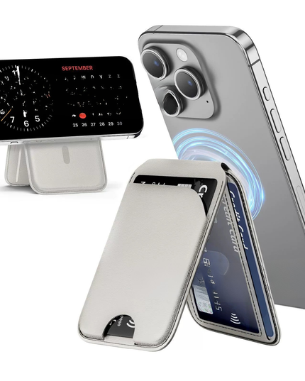 Korthållare magnetisk med mobilställ, vikbar design
