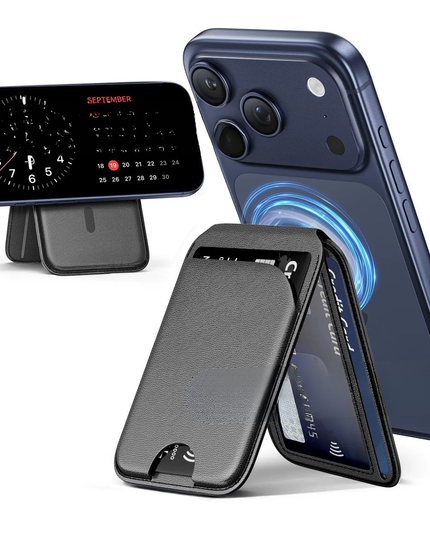 Korthållare magnetisk med mobilställ, vikbar design