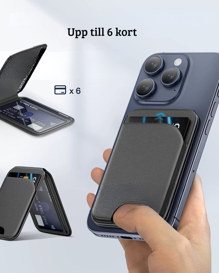 Korthållare magnetisk med mobilställ, vikbar design