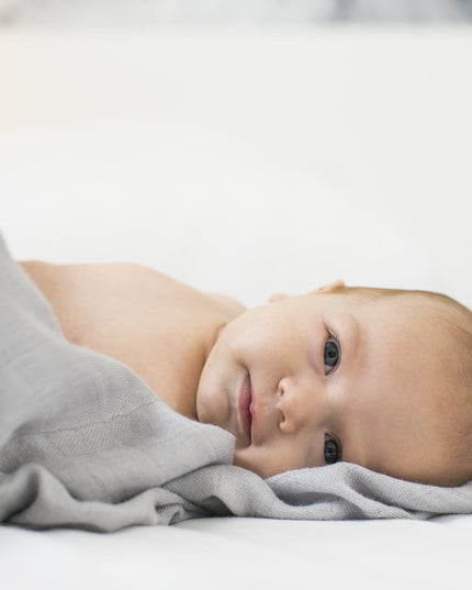 Muslin Blanket Grå / Vit
