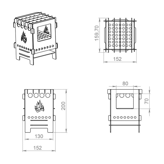 Kungspisen - Mini portabel spis