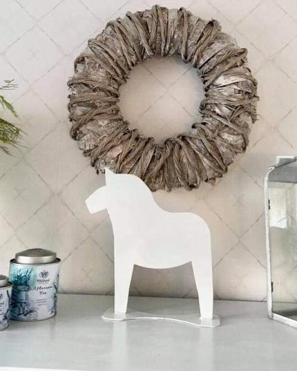 Stående dalahäst (vit)