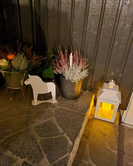 Stående dalahäst (vit)