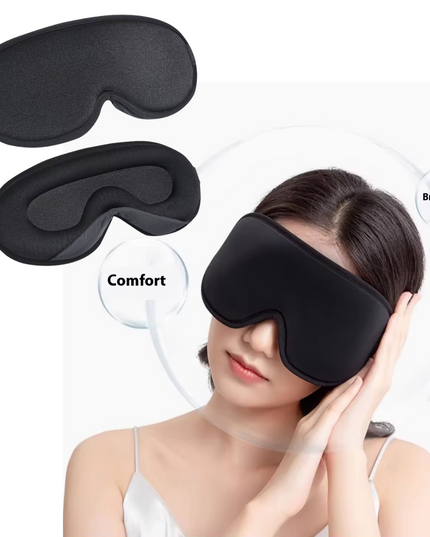 Sovmask 3D med memory foam, ergonomisk och ljusblockerande
